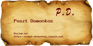 Poszt Domonkos névjegykártya